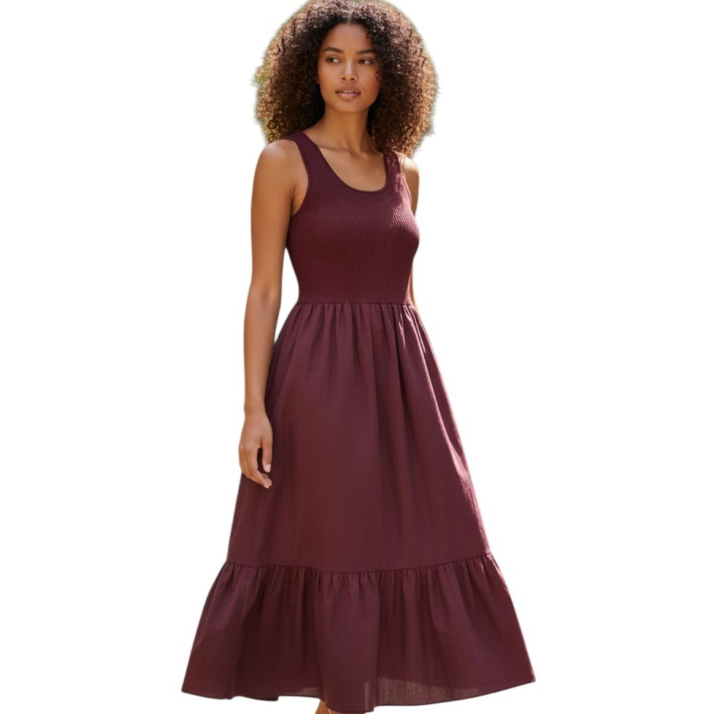 Lane Bryant Women Polyester Cotton Rayon Blend Flare Sleeveless Dress 18/20 NWT